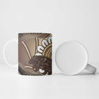 Indigenous Echidna Australia Ceramic Mug Australian Aboriginal Art Proud