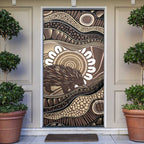 Indigenous Echidna Australia Door Cover Australian Aboriginal Art Proud