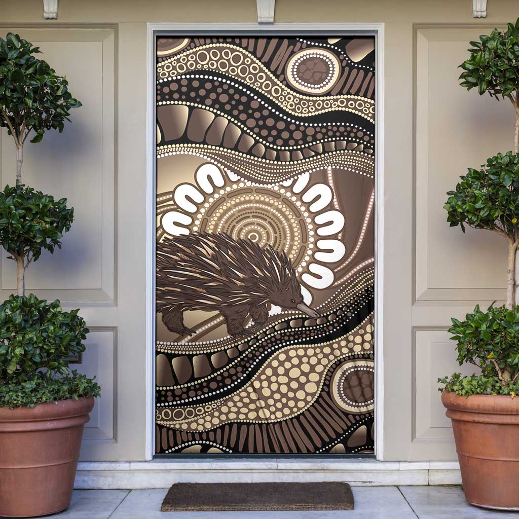 Indigenous Echidna Australia Door Cover Australian Aboriginal Art Proud