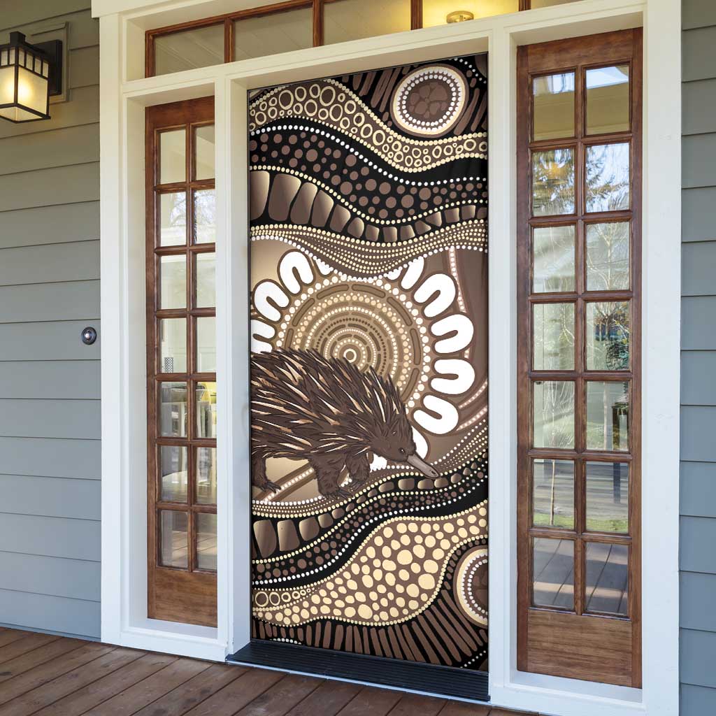 Indigenous Echidna Australia Door Cover Australian Aboriginal Art Proud