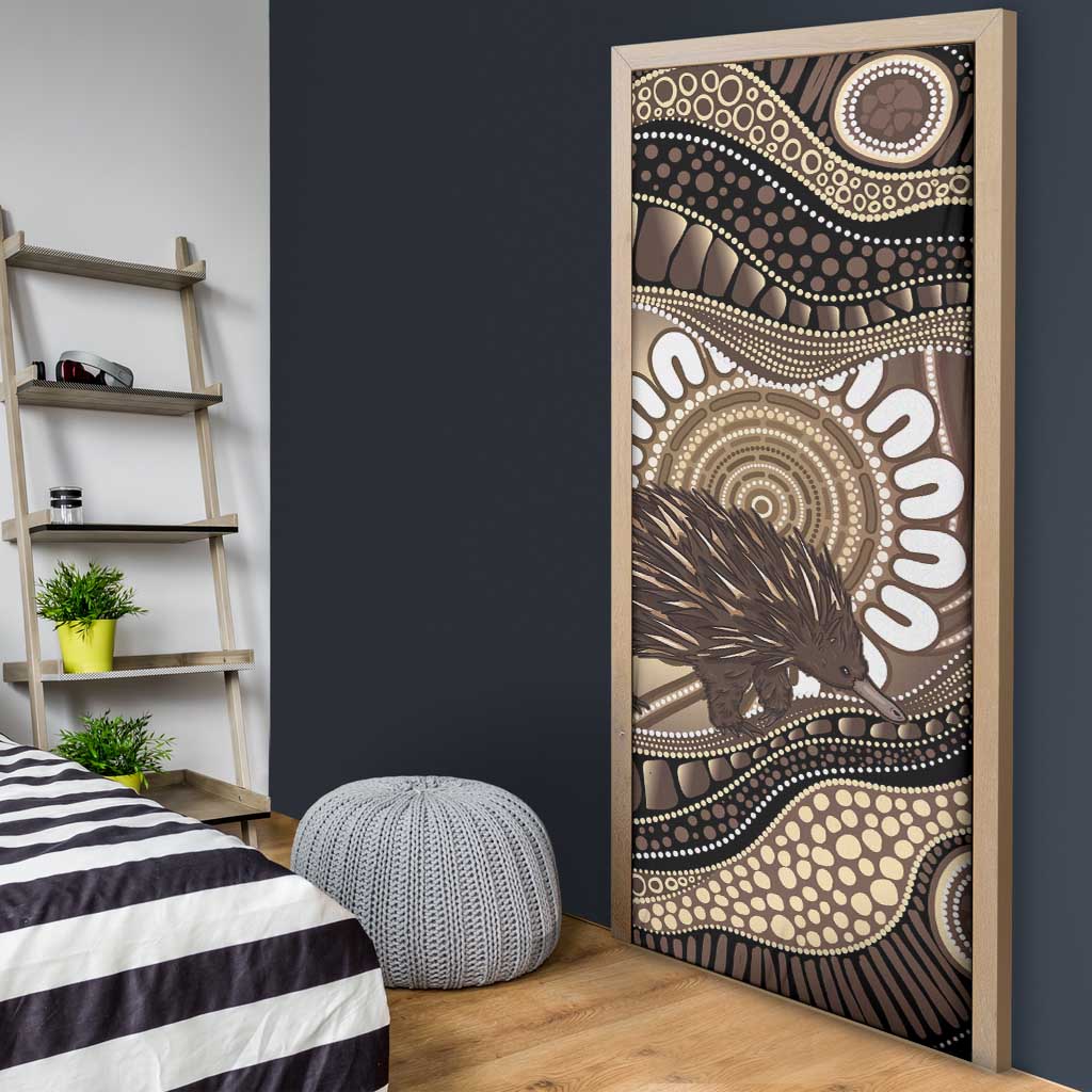 Indigenous Echidna Australia Door Cover Australian Aboriginal Art Proud