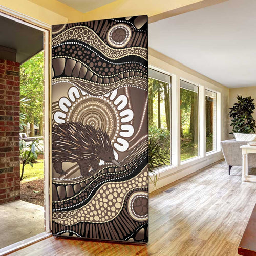 Indigenous Echidna Australia Door Cover Australian Aboriginal Art Proud