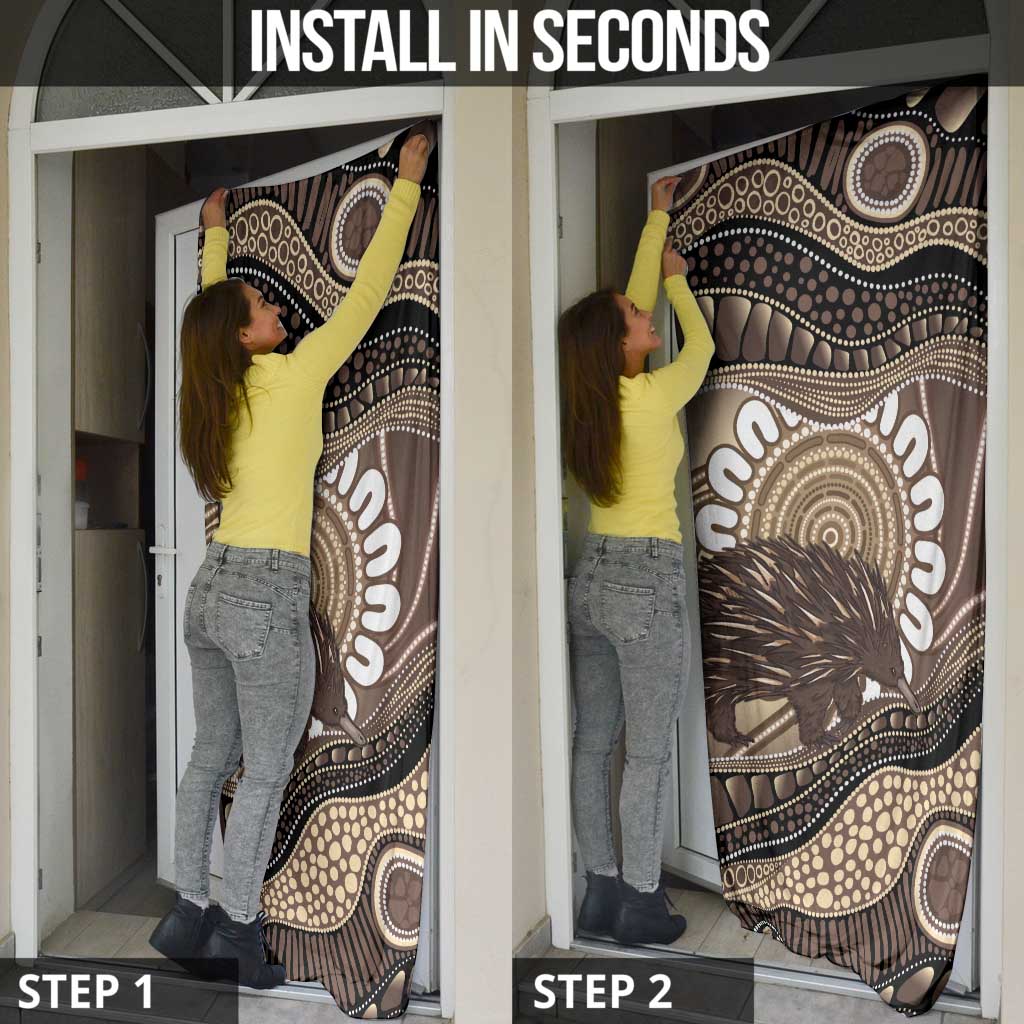 Indigenous Echidna Australia Door Cover Australian Aboriginal Art Proud