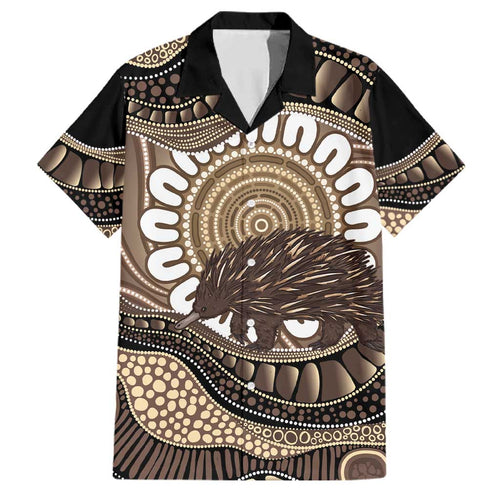 Indigenous Echidna Australia Family Matching Puletasi and Hawaiian Shirt Australian Aboriginal Art Proud