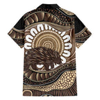 Indigenous Echidna Australia Family Matching Puletasi and Hawaiian Shirt Australian Aboriginal Art Proud