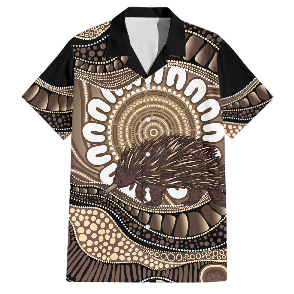 Indigenous Echidna Australia Family Matching Summer Maxi Dress and Hawaiian Shirt Australian Aboriginal Art Proud