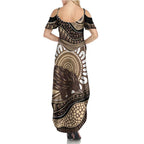 Indigenous Echidna Australia Family Matching Summer Maxi Dress and Hawaiian Shirt Australian Aboriginal Art Proud