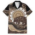 Indigenous Echidna Australia Family Matching Tank Maxi Dress and Hawaiian Shirt Australian Aboriginal Art Proud