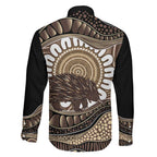 Indigenous Echidna Australia Family Matching Tank Maxi Dress and Hawaiian Shirt Australian Aboriginal Art Proud