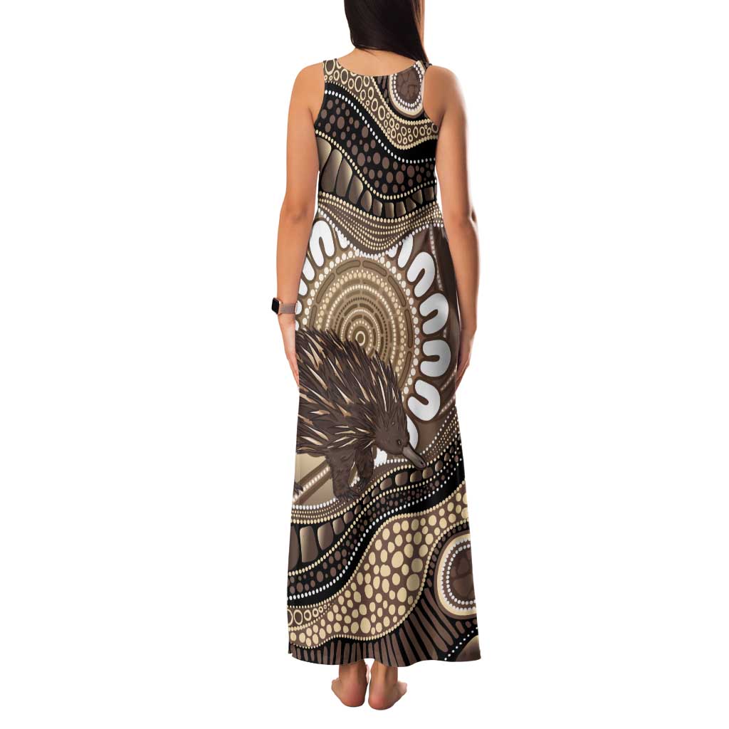 Indigenous Echidna Australia Family Matching Tank Maxi Dress and Hawaiian Shirt Australian Aboriginal Art Proud