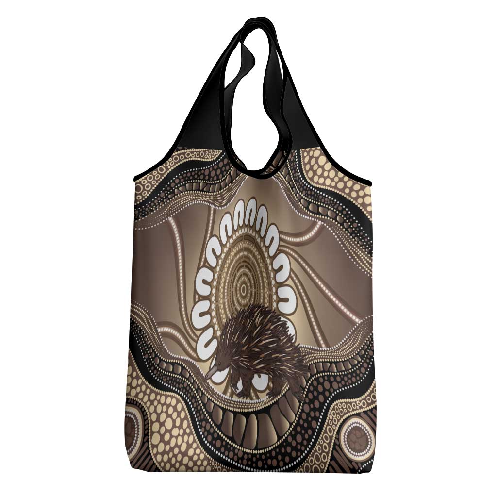 Indigenous Echidna Australia Grocery Bag Australian Aboriginal Art Proud