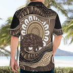 Indigenous Echidna Australia Hawaiian Shirt Australian Aboriginal Art Proud