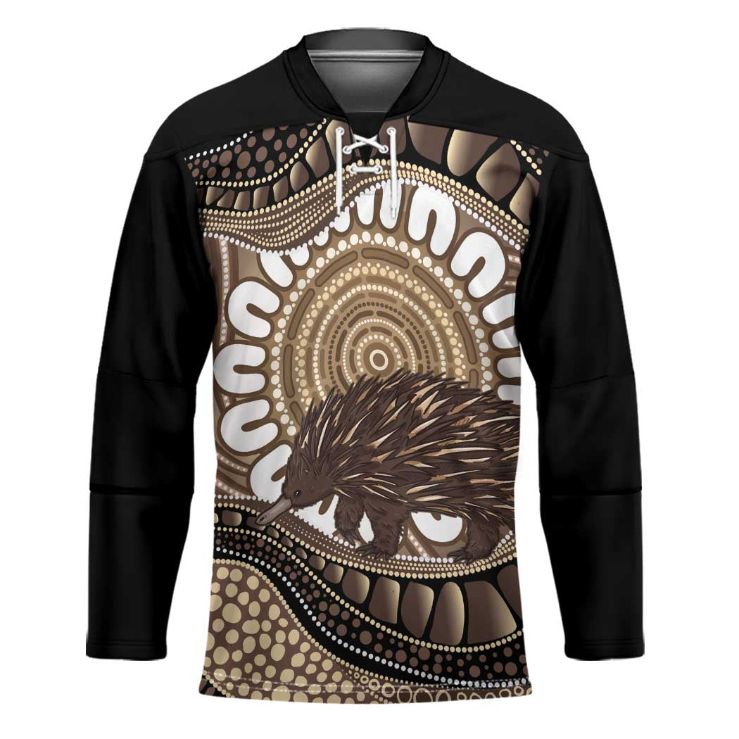Indigenous Echidna Australia Hockey Jersey Australian Aboriginal Art Proud