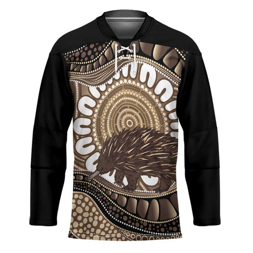 Indigenous Echidna Australia Hockey Jersey Australian Aboriginal Art Proud