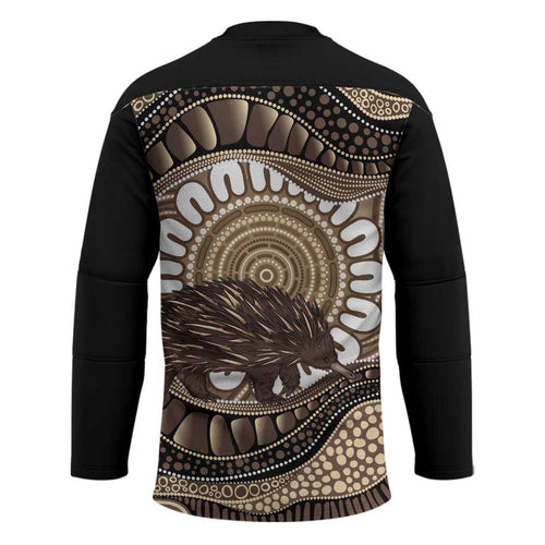 Indigenous Echidna Australia Hockey Jersey Australian Aboriginal Art Proud