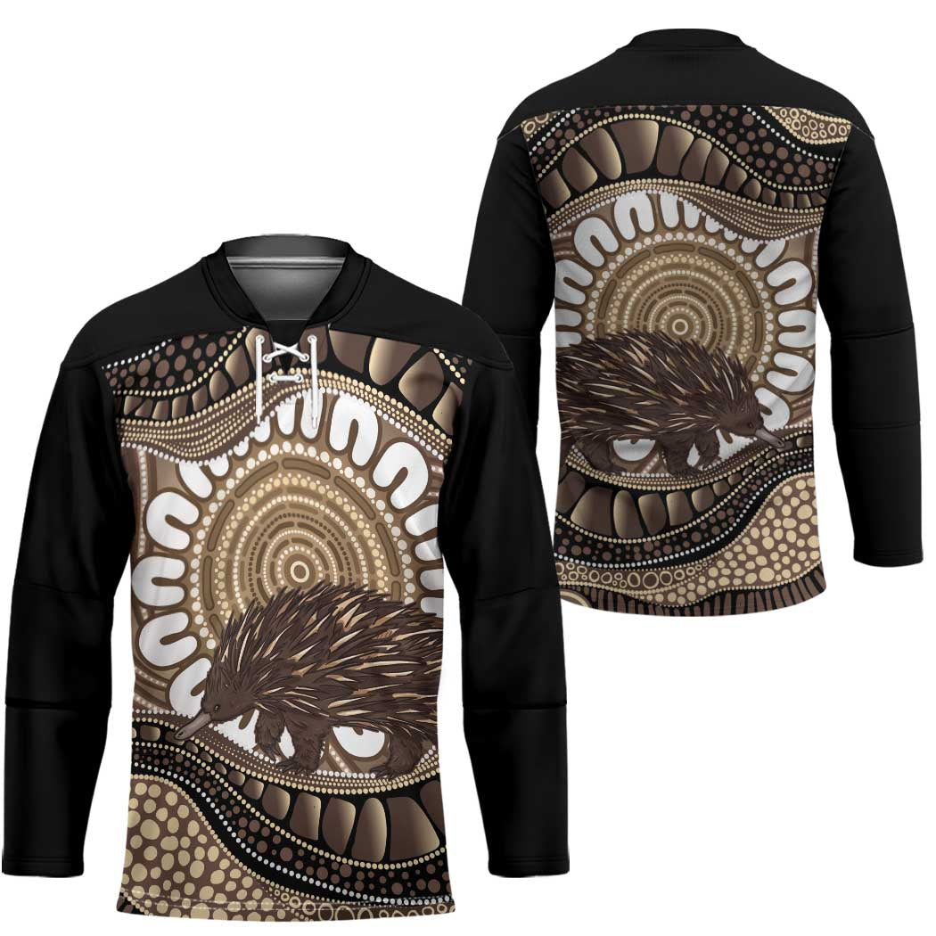 Indigenous Echidna Australia Hockey Jersey Australian Aboriginal Art Proud