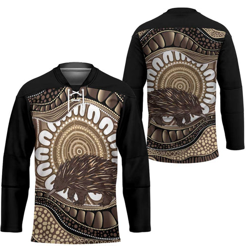 Indigenous Echidna Australia Hockey Jersey Australian Aboriginal Art Proud