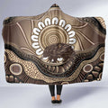 Indigenous Echidna Australia Hooded Blanket Australian Aboriginal Art Proud