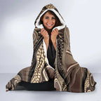 Indigenous Echidna Australia Hooded Blanket Australian Aboriginal Art Proud