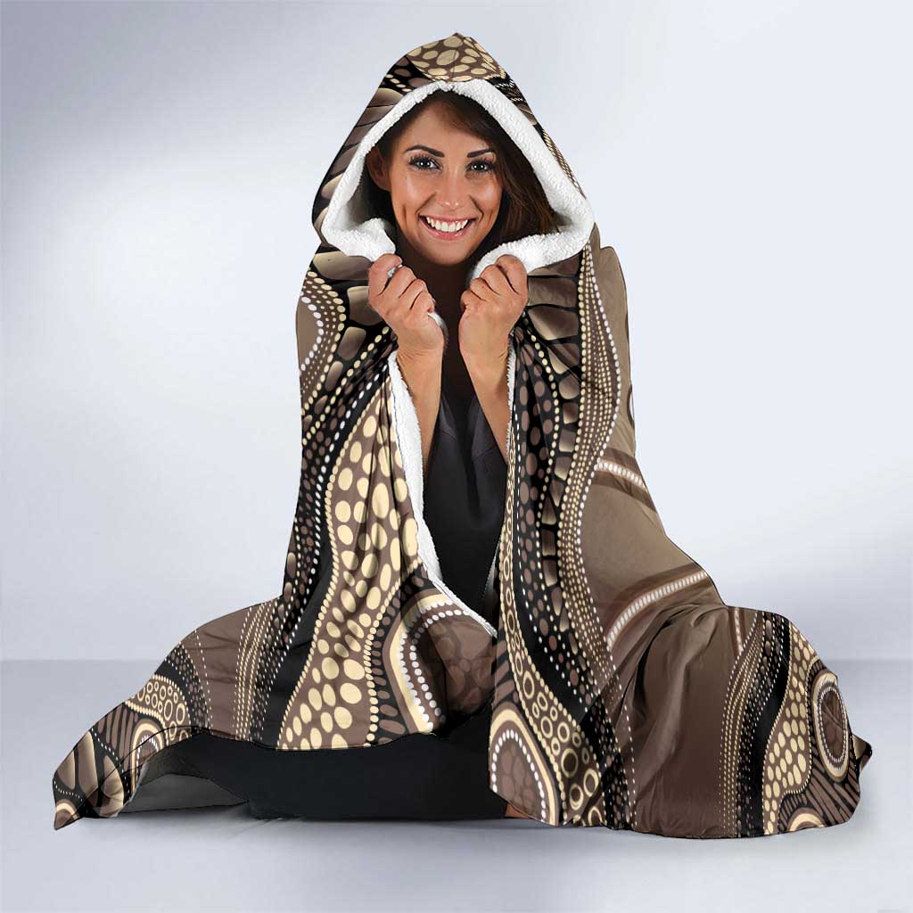 Indigenous Echidna Australia Hooded Blanket Australian Aboriginal Art Proud