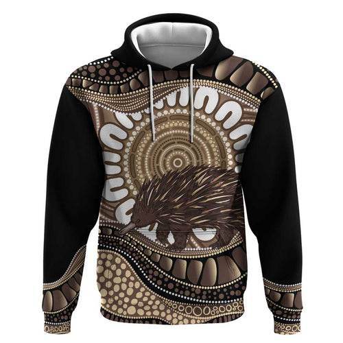 Indigenous Echidna Australia Hoodie Australian Aboriginal Art Proud