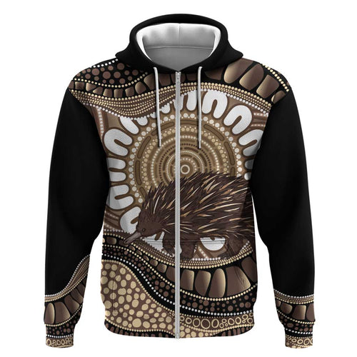 Indigenous Echidna Australia Hoodie Australian Aboriginal Art Proud