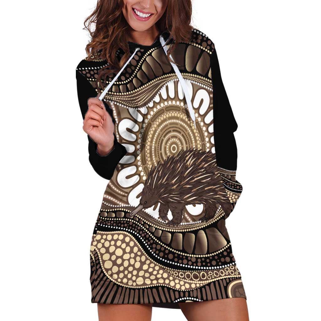 Indigenous Echidna Australia Hoodie Dress Australian Aboriginal Art Proud