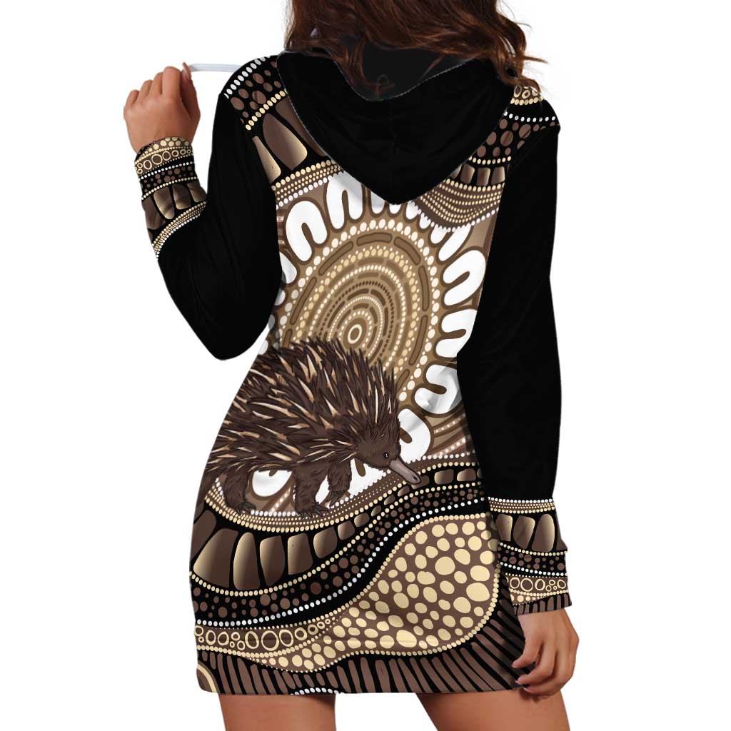 Indigenous Echidna Australia Hoodie Dress Australian Aboriginal Art Proud