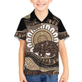 Indigenous Echidna Australia Kid Hawaiian Shirt Australian Aboriginal Art Proud
