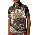 Indigenous Echidna Australia Kid Polo Shirt Australian Aboriginal Art Proud