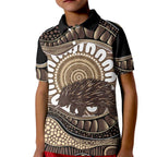 Indigenous Echidna Australia Kid Polo Shirt Australian Aboriginal Art Proud