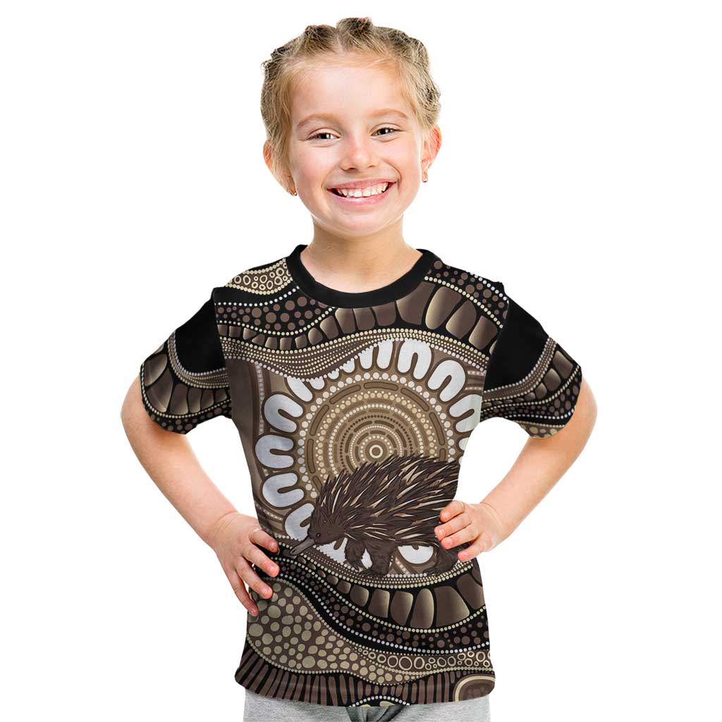Indigenous Echidna Australia Kid T Shirt Australian Aboriginal Art Proud