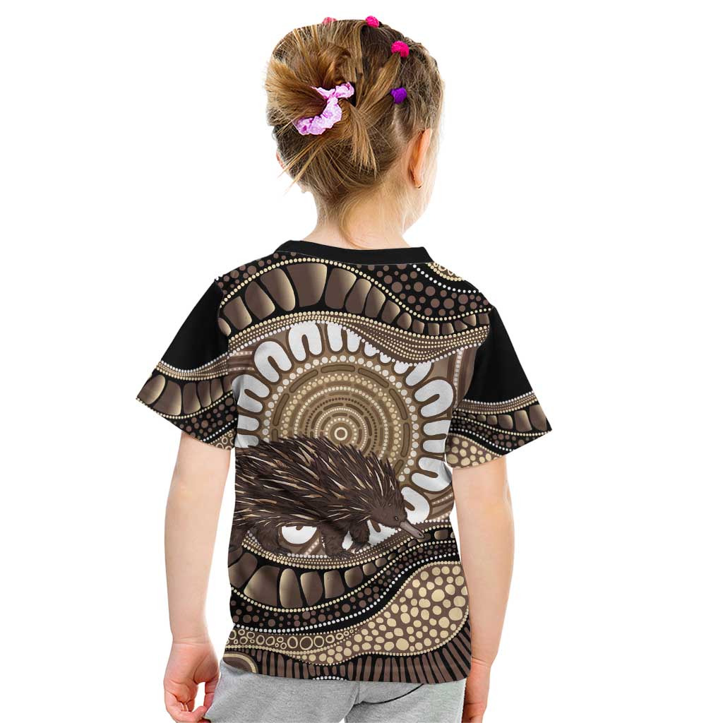 Indigenous Echidna Australia Kid T Shirt Australian Aboriginal Art Proud