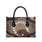 Indigenous Echidna Australia Leather Bag Australian Aboriginal Art Proud