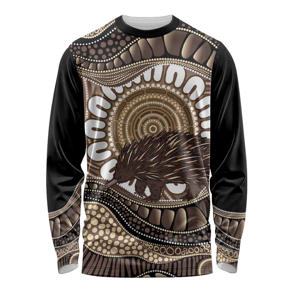 Indigenous Echidna Australia Long Sleeve Shirt Australian Aboriginal Art Proud