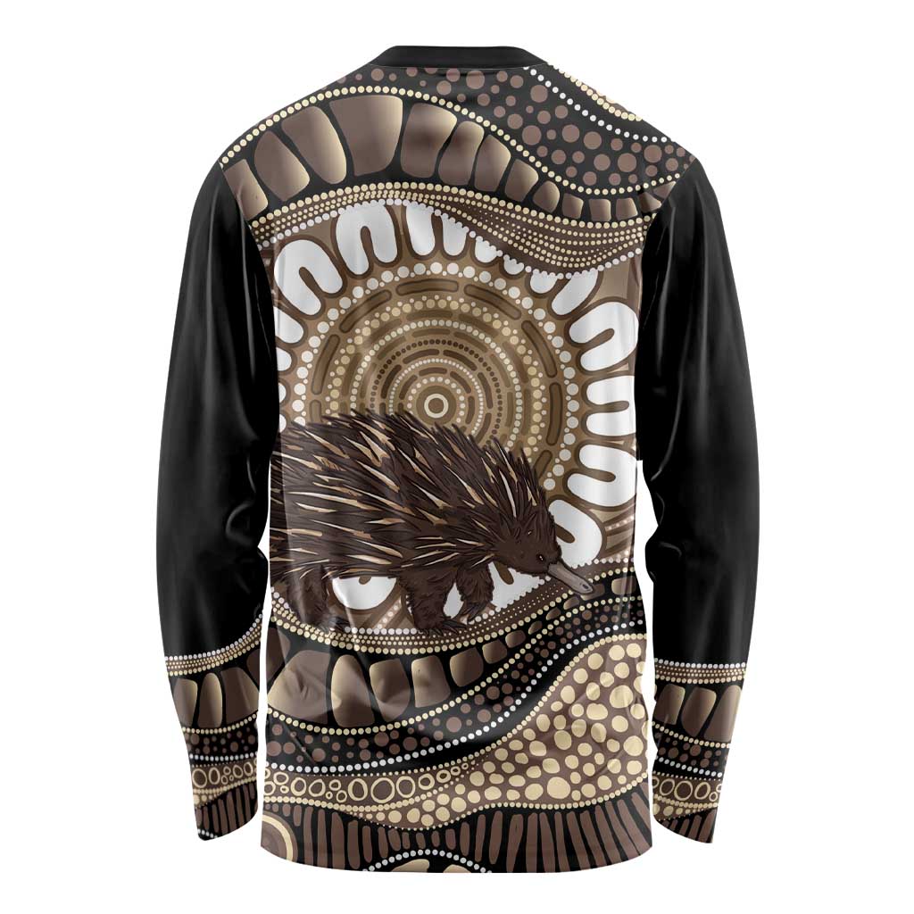 Indigenous Echidna Australia Long Sleeve Shirt Australian Aboriginal Art Proud