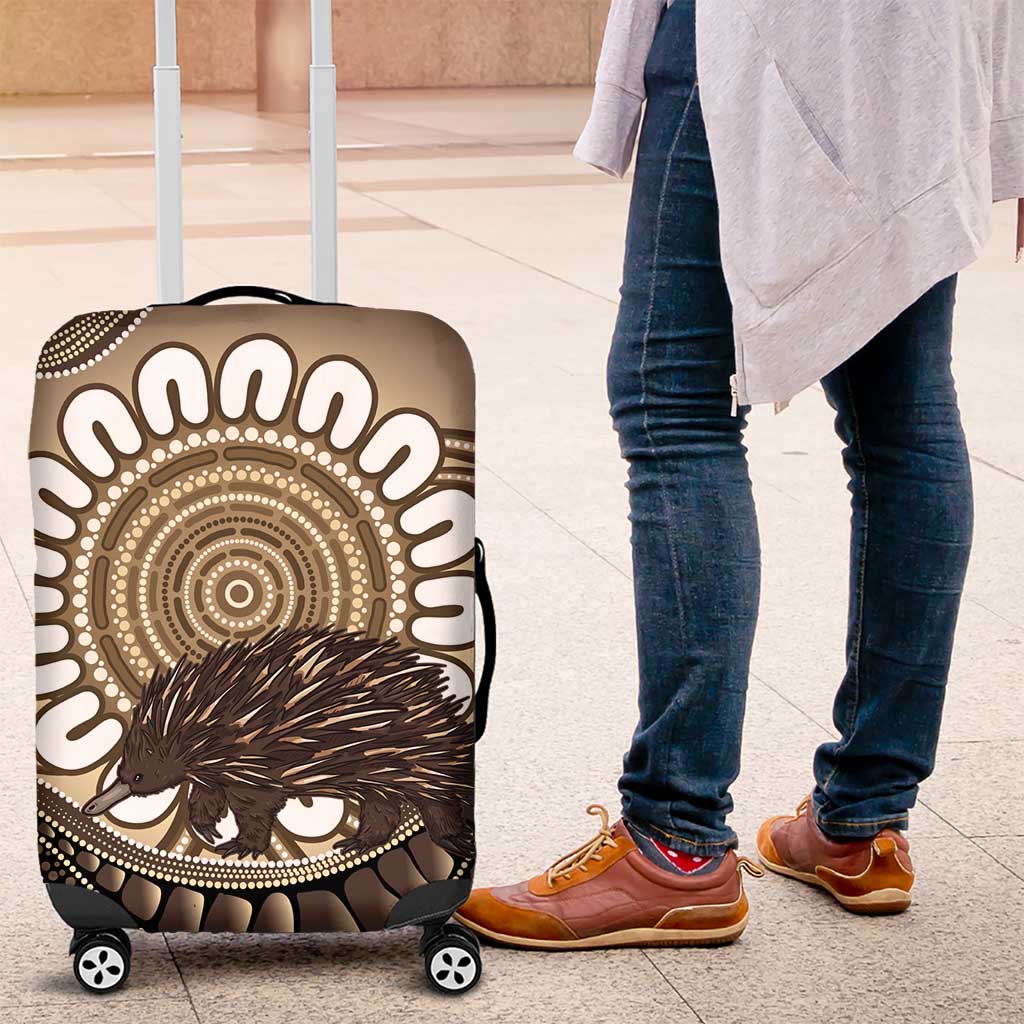 Indigenous Echidna Australia Luggage Cover Australian Aboriginal Art Proud