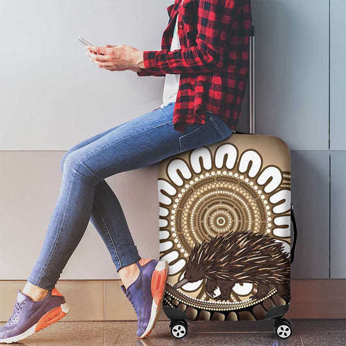 Indigenous Echidna Australia Luggage Cover Australian Aboriginal Art Proud