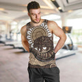 Indigenous Echidna Australia Men Tank Top Australian Aboriginal Art Proud