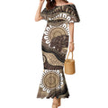 Indigenous Echidna Australia Mermaid Dress Australian Aboriginal Art Proud
