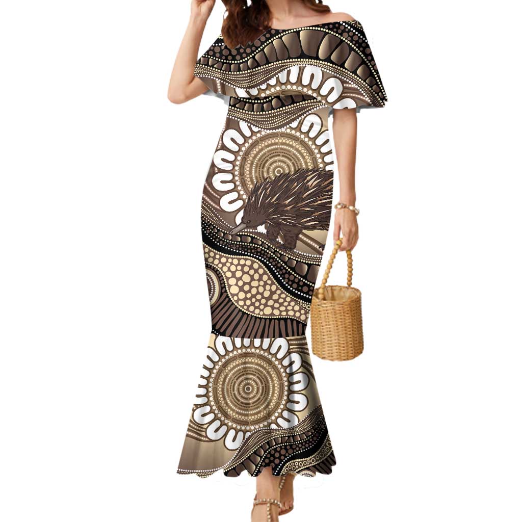 Indigenous Echidna Australia Mermaid Dress Australian Aboriginal Art Proud