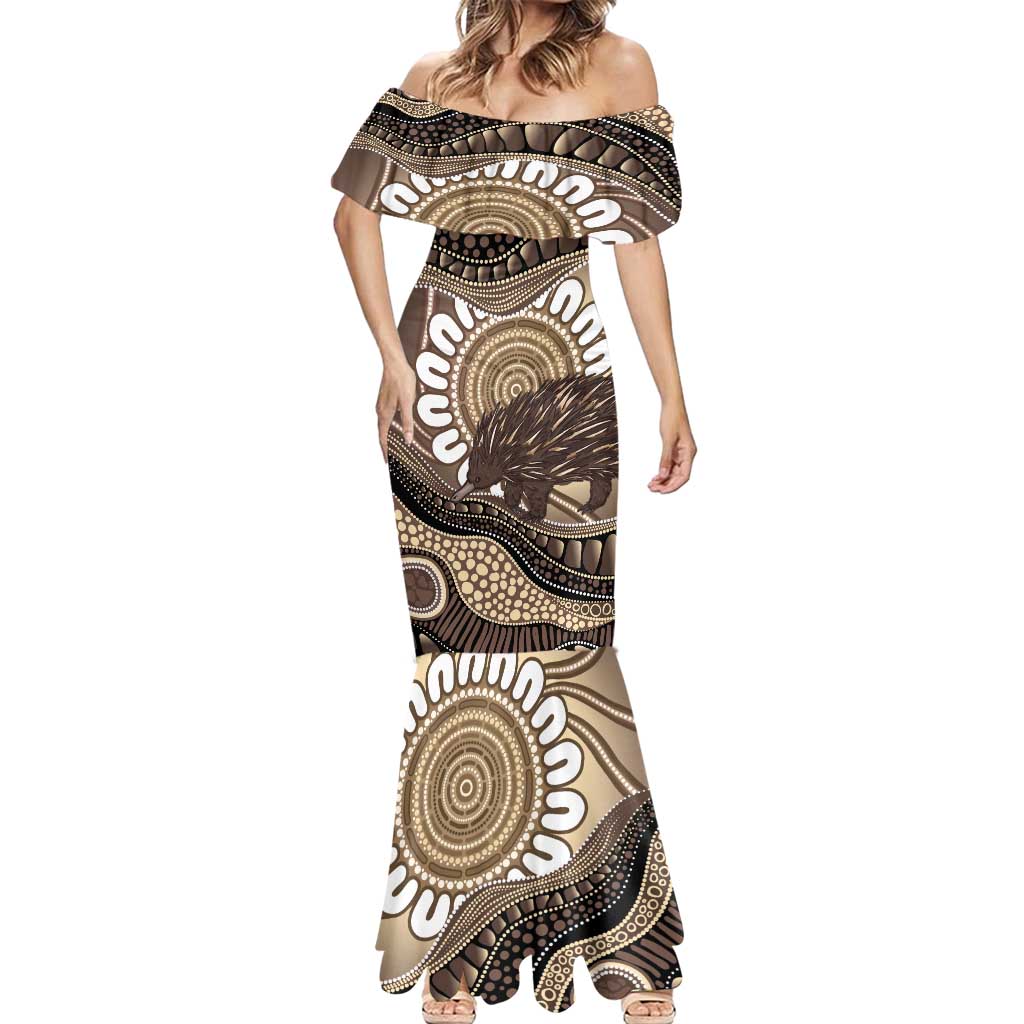 Indigenous Echidna Australia Mermaid Dress Australian Aboriginal Art Proud