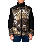 Indigenous Echidna Australia Padded Jacket Australian Aboriginal Art Proud