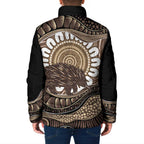 Indigenous Echidna Australia Padded Jacket Australian Aboriginal Art Proud