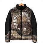 Indigenous Echidna Australia Padded Jacket Australian Aboriginal Art Proud