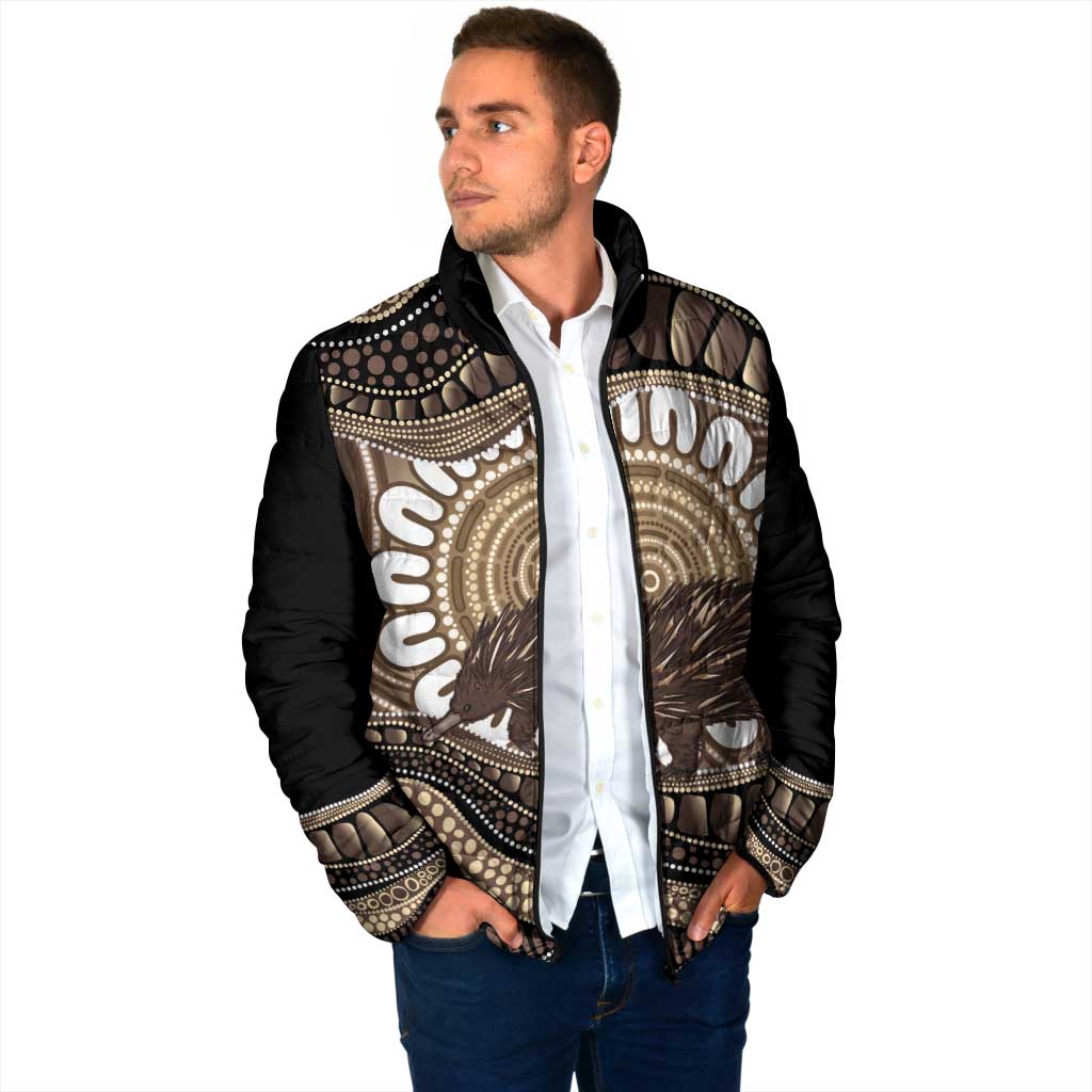 Indigenous Echidna Australia Padded Jacket Australian Aboriginal Art Proud