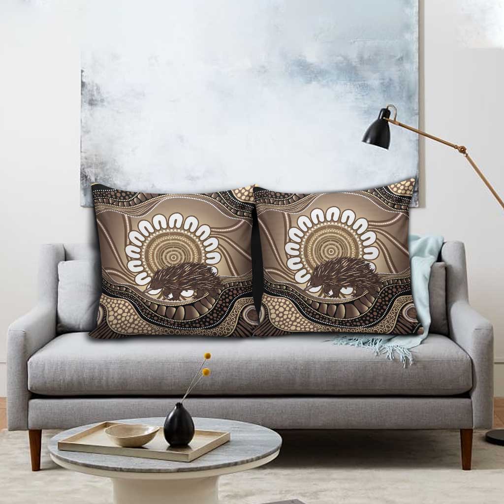 Indigenous Echidna Australia Pillow Cover Australian Aboriginal Art Proud