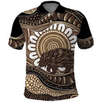 Indigenous Echidna Australia Polo Shirt Australian Aboriginal Art Proud