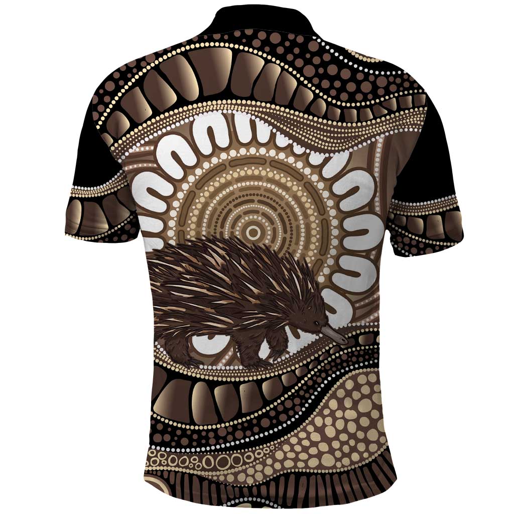 Indigenous Echidna Australia Polo Shirt Australian Aboriginal Art Proud