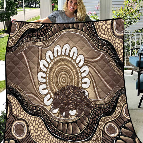Indigenous Echidna Australia Quilt Australian Aboriginal Art Proud